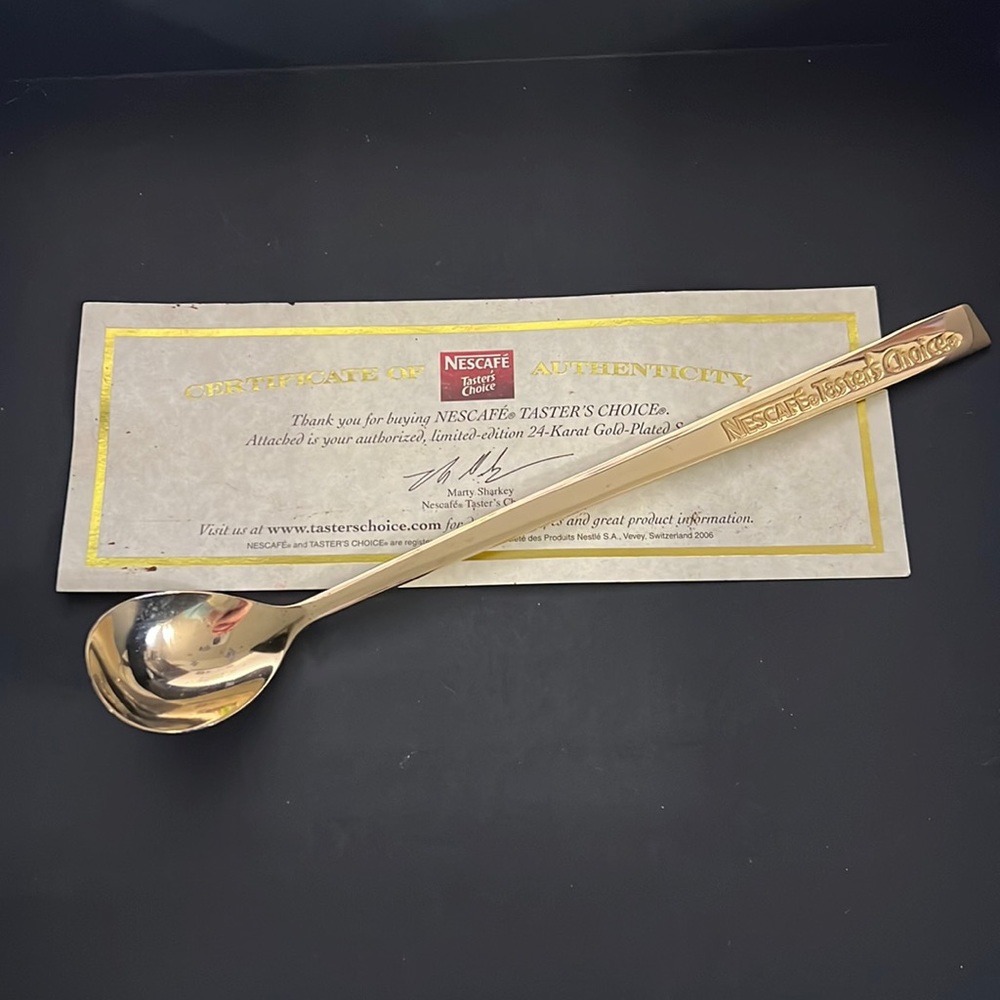 Nescafe Taster’s Choice limited edition 24-Karat Gold-plated Spoon
